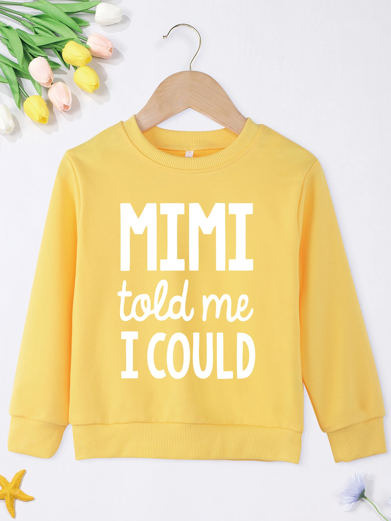 Pullover Trendy Mimi Told Me I Could Print Hoodies Child Boy Girl High Quality Tops Crewneck Sweatshirts