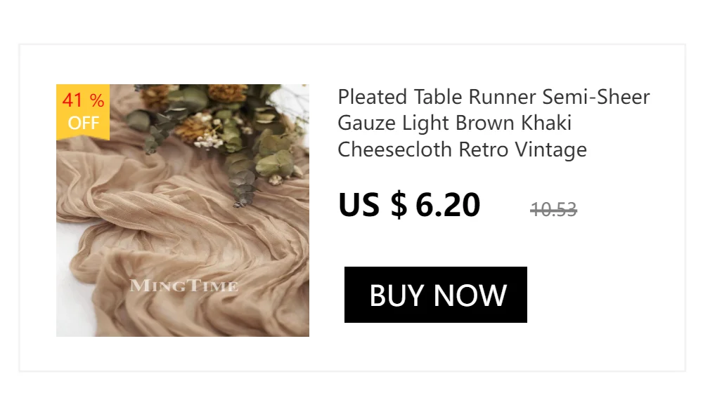 Pleated Table Runner Semi-Sheer Gauze Sage Cheesecloth Table Dining Vintage Wedding Party Bridal Christmas Decoration