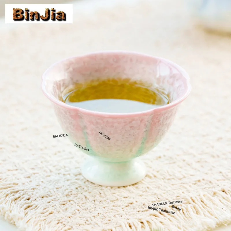 50ml Gradient Crystal Glaze Teacup Traditional Tea Bowl Single Cups Tea-tasting Fragrance Cup Jianzhan Master Cups Puer Teaware