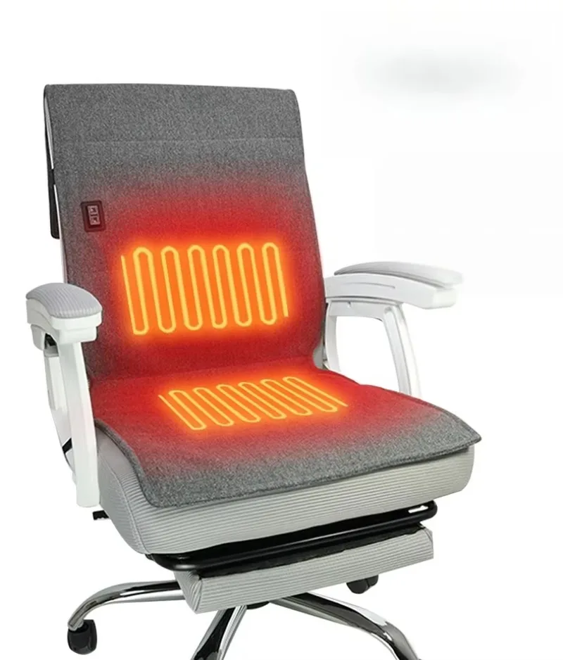 

3 Temp Levels Fast Full Body Warm-up for Back Shoulder Lumbar Hip Pain Relief Heating Seat Cover for Office Chair
