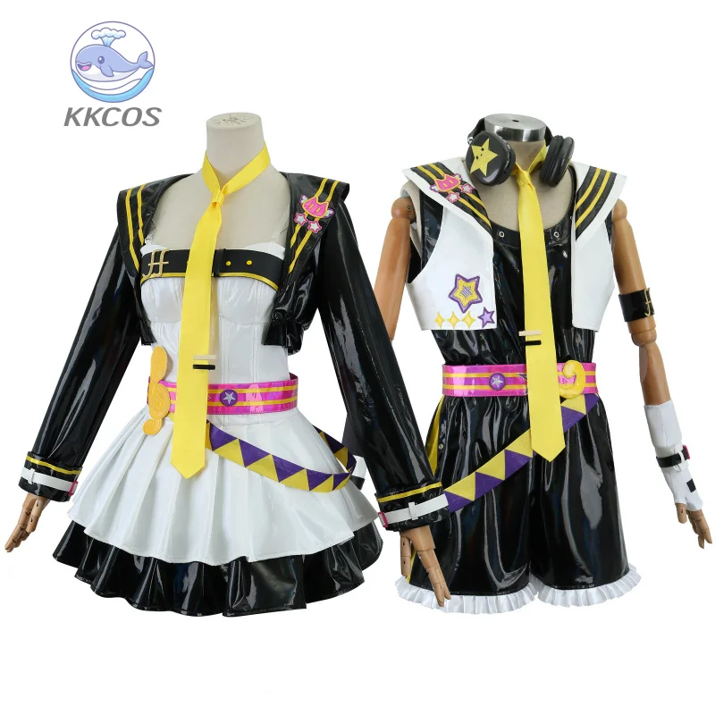 Anime Muse Dash Rinn Lenn Game Cosplay Costume Uniform Jacket Skirt Wig Halloween Party Role Play Outfits for Women Men KKCos