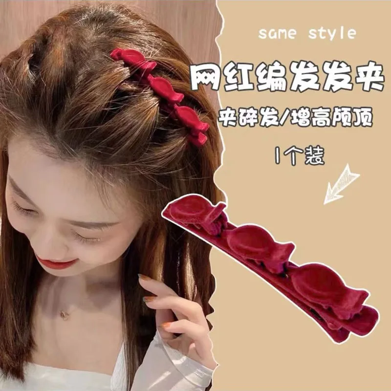 1-3pcs Flocking Hair Clip Hair Styling Side Bangs Hairpin Flock Pins Clip Broken Hair Holder Barrettes Barrette Hair Accessories