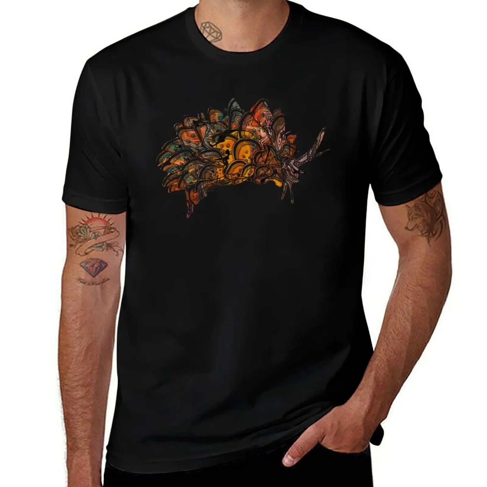 

Apocalyptic Sunset Nudibranch T-Shirt Work Daily Short Sleeve Top