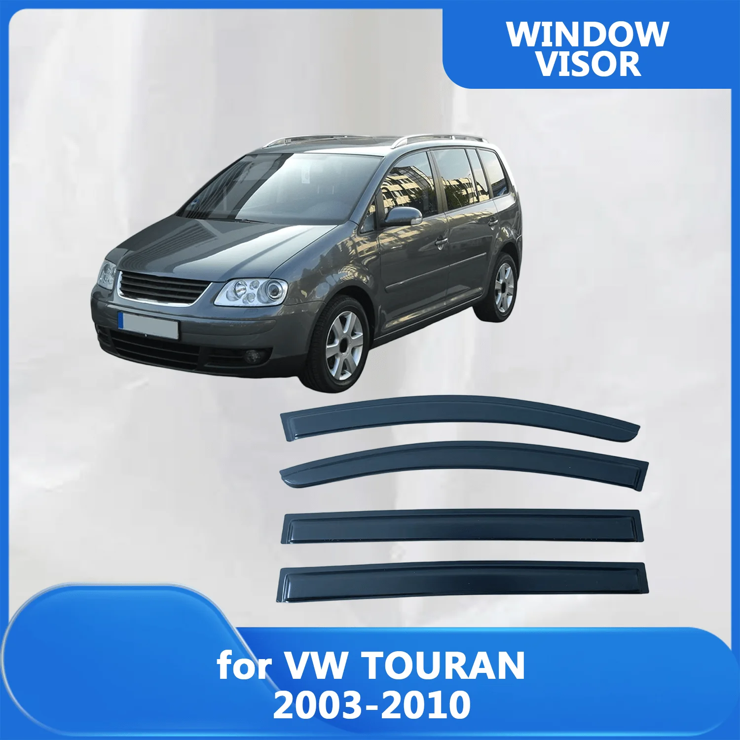 

Window Visor for VW TOURAN 2003 2004 2005 2006 2007 2008 2009 2010 Wind Deflectors Rain Guards Door Visor Vent