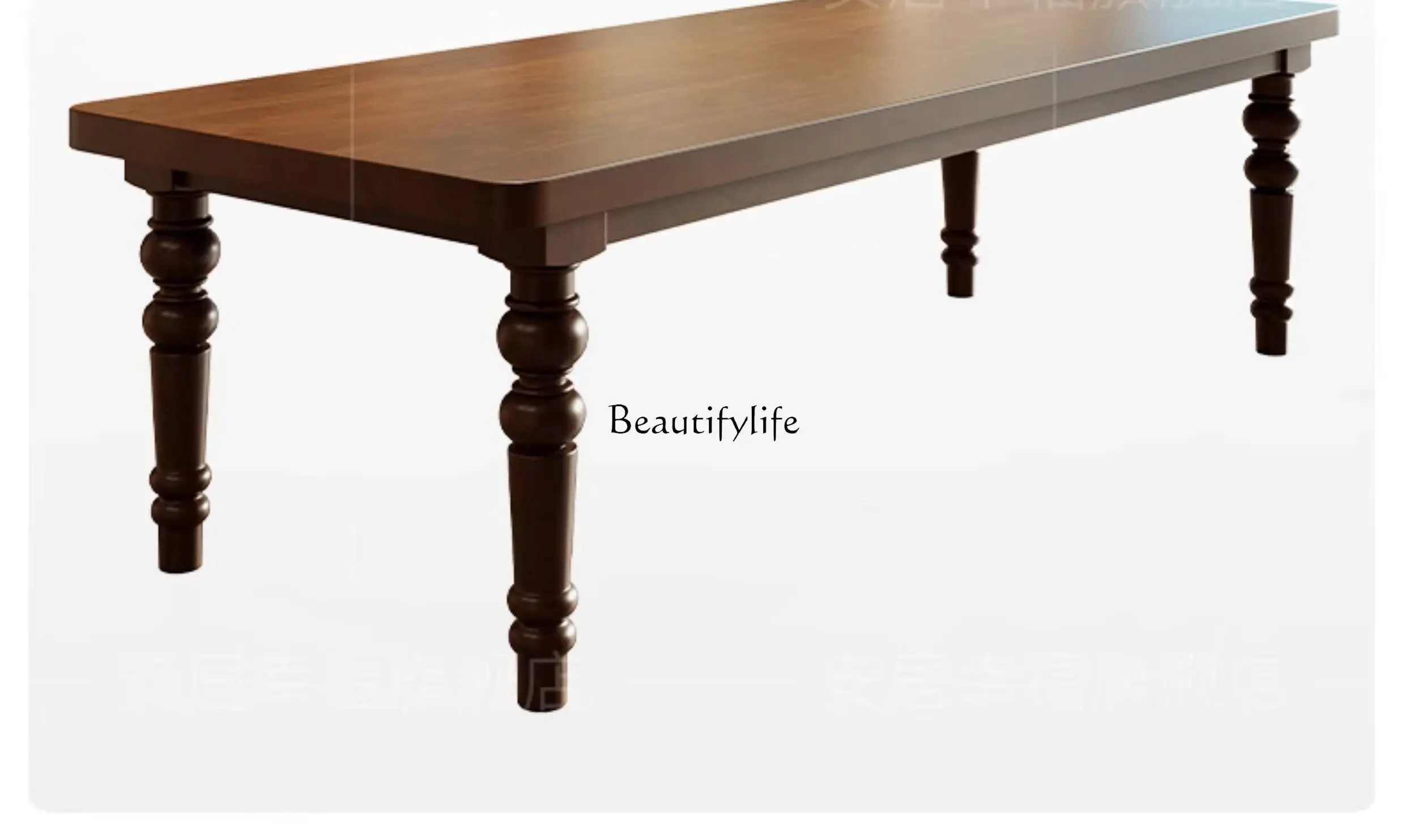 

French Retro Solid Wood Dining Table Art Table
