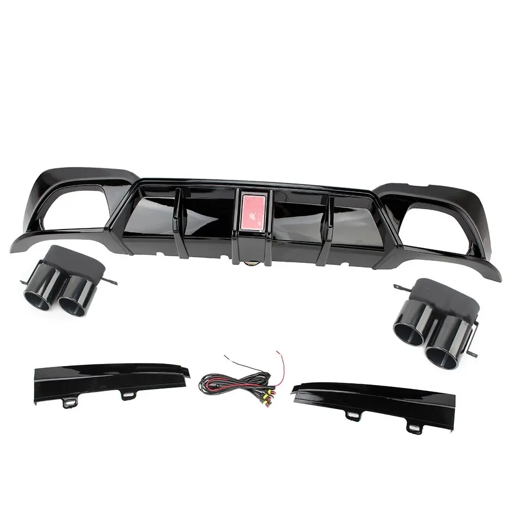 

Rear Bumper Protector ABS Material Rear Diffuser Lip Fit 2019-2022 For BMW 3 Series G20 G28 Sport 330i M340i Diffuser with LED