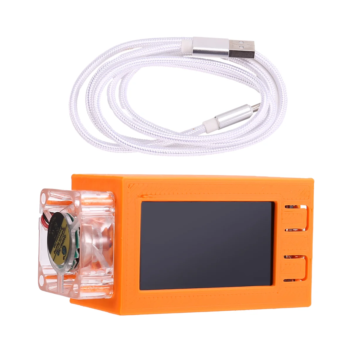 Для Nerdminer V2 Pro Miner 78KH/S Mini Bitcoin Lottery Miner со светящимся вентилятором BTC Solo Lottery Miner Оранжевый