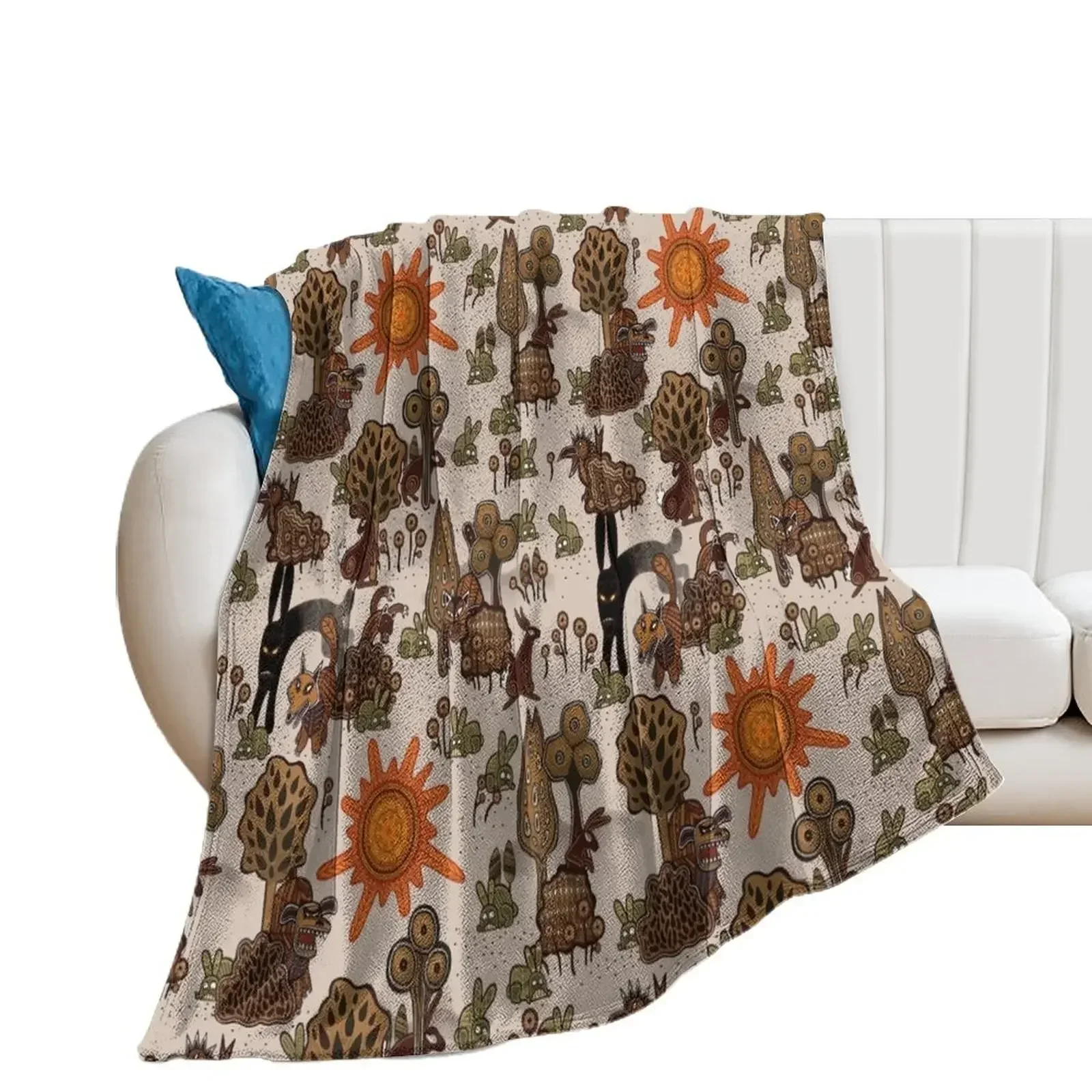 

In The Beginning of the World - Watership Down Pattern Throw Blanket Luxury Throw Thins Luxury Brand bed plaid Blankets