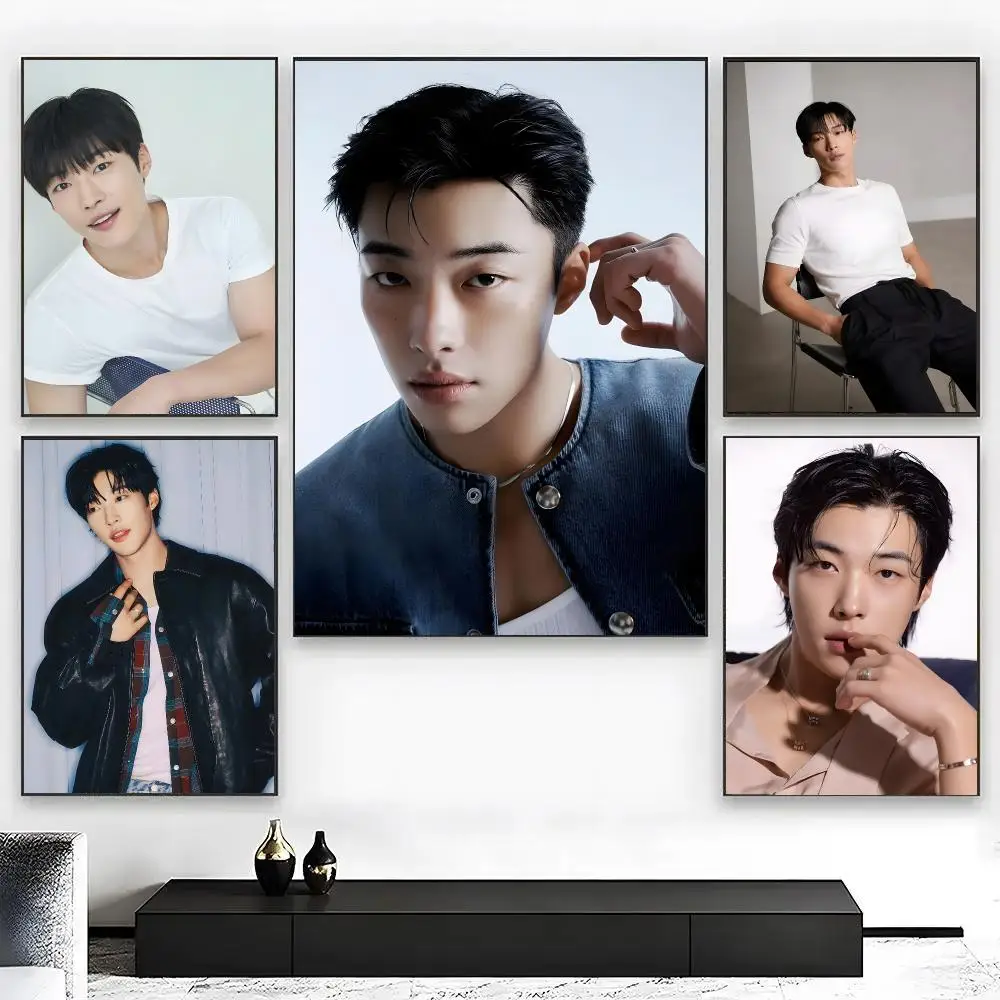 Korean Actor W-Woo Do Hwan Poster High Quality Bedroom Living Room Aesthetic Wall Decoration Painting Stickers Gift