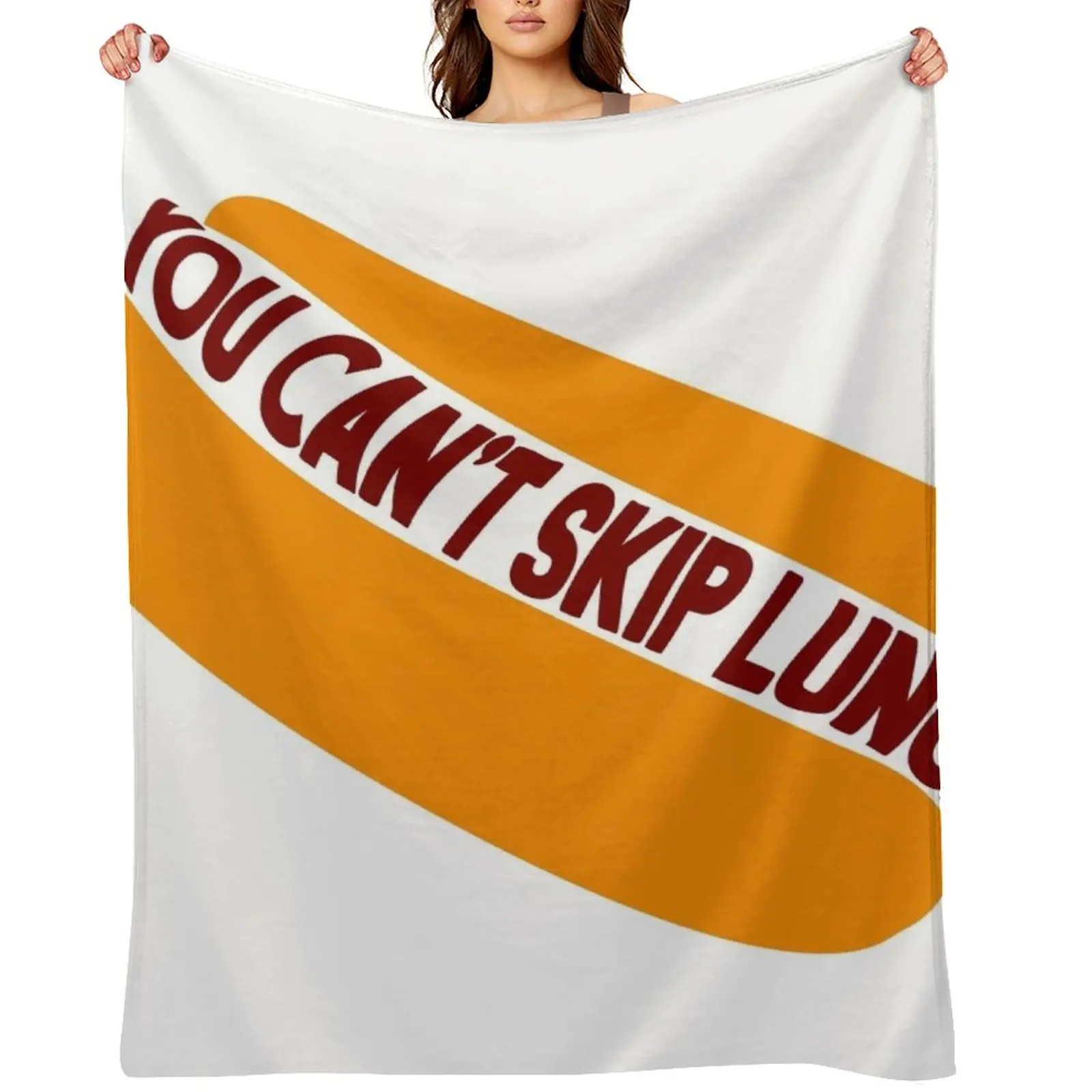 You Can't Skip Lunch Throw Blanket Moving manga Personalized Gift Nap For Baby Cute Blankets