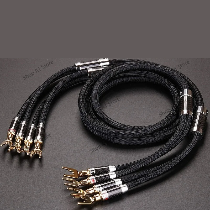 LA5101 audiophile audio speaker cable, single crystal copper main speaker cable, banana head bile machine power amplifier