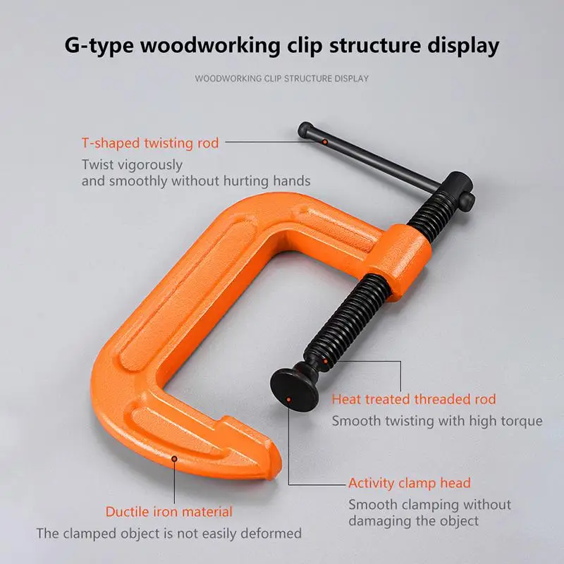 Adjustable Woodworking Clamp Clip 1-5 Inch Portable Thickened Heavy Duty for Home Improvement Construction Scene