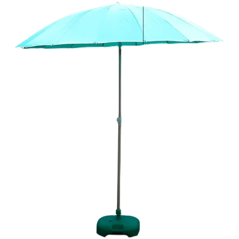 Outdoor Beach Umbrella Large Portable Fishing Umbrella Sunscreen and Rain-Proof Stall Umbrella Rotating Shaking Head Garden Sun