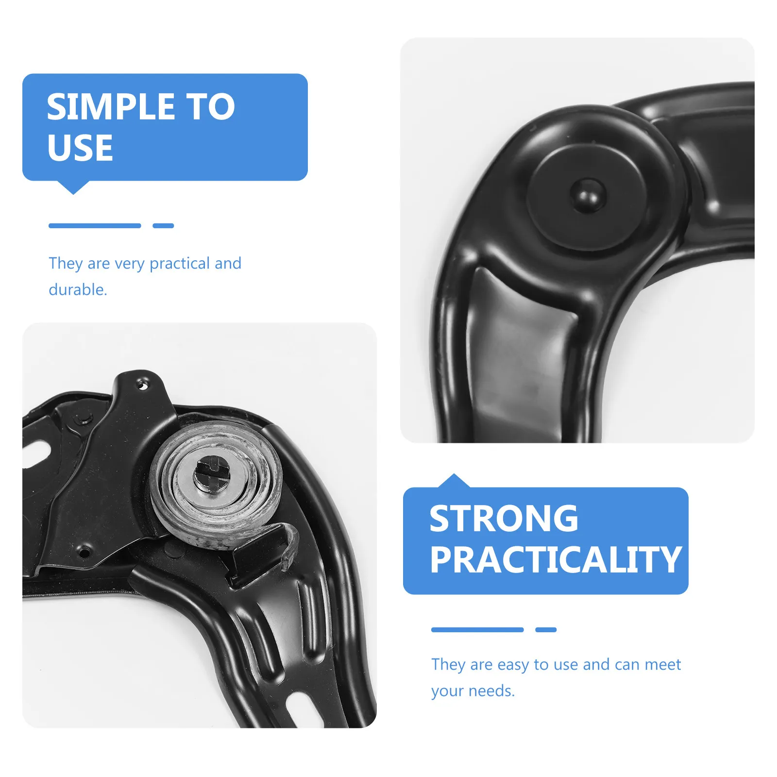 6Pcs Plastic Iron Gaming Chair Angle Adjusters Multi Angle Turners Black Useful Chair Regulators Adjust Accessories view 2