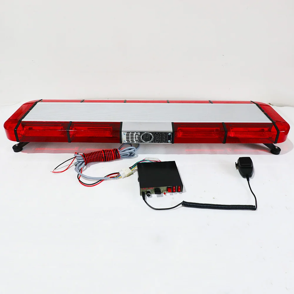 High Quality LED Reflection Lens Design Emergency Warning Light Red Strobe Lightbar for Vehicles Firetrucks Double Charger