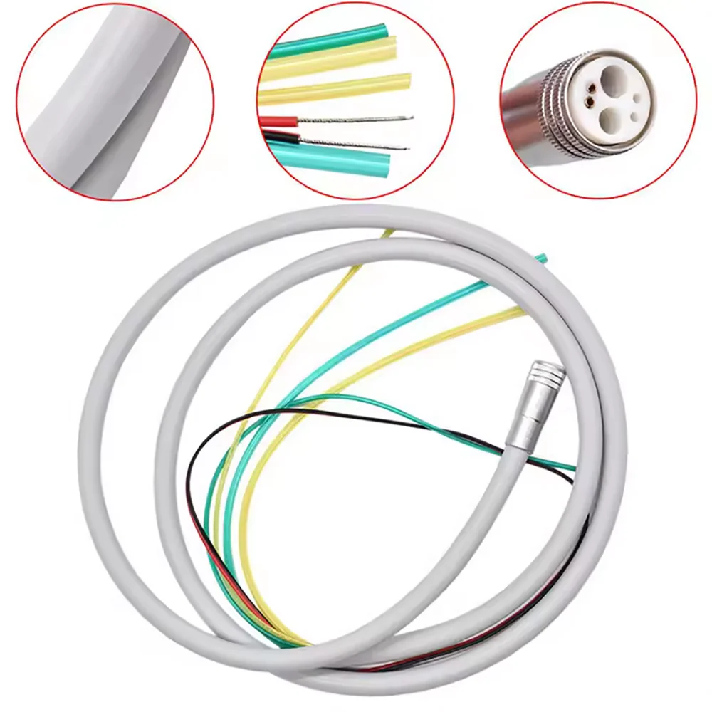 Dental 6 Holes Fiber Optic Handpiece Tubing Silicone Hose Cable for Dental High Speed Handpiece  Dental Lab Unit accessory