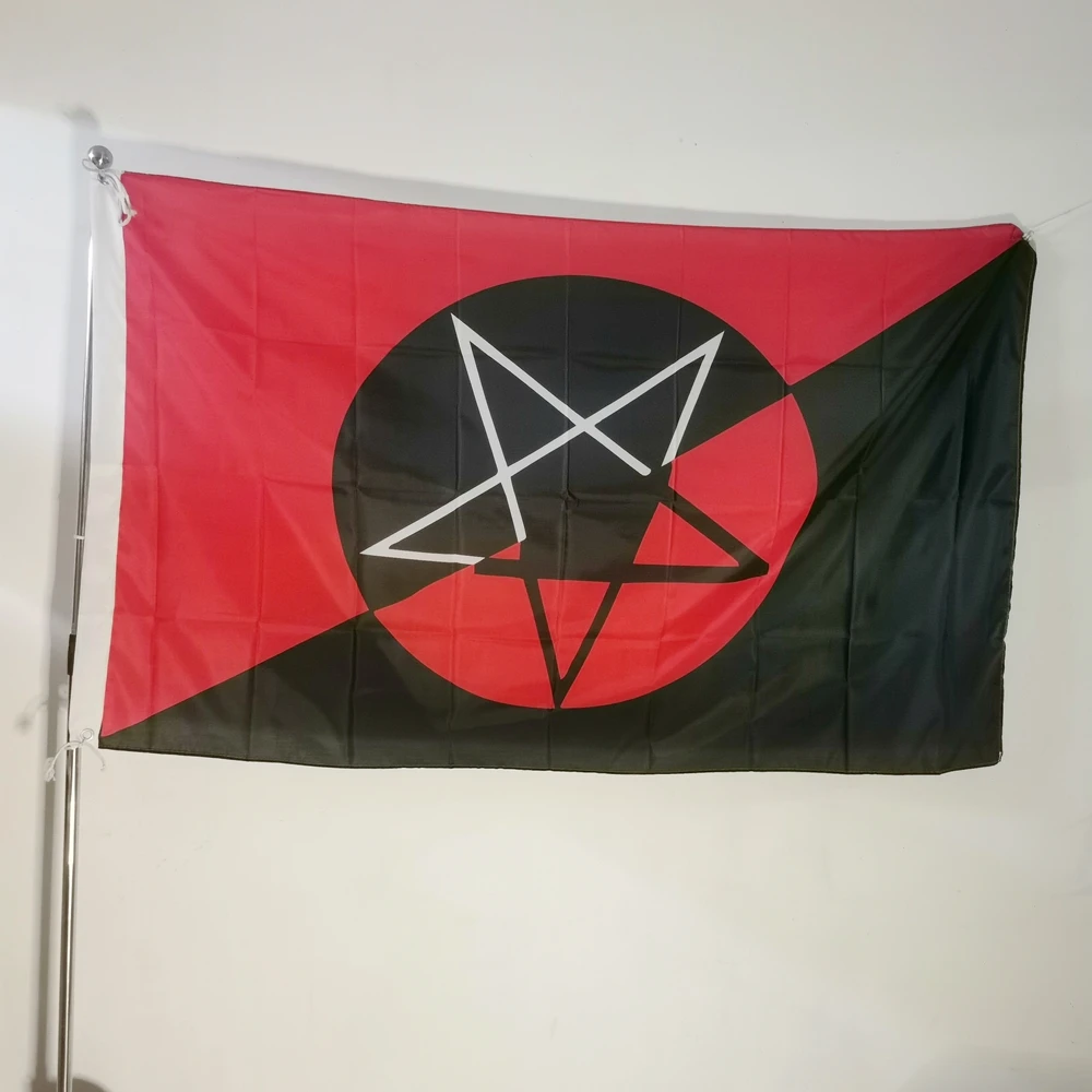 

Anarchist Flag A Symbol Rojava Anarcho Syndicalist Banner 90x150cm Polyester