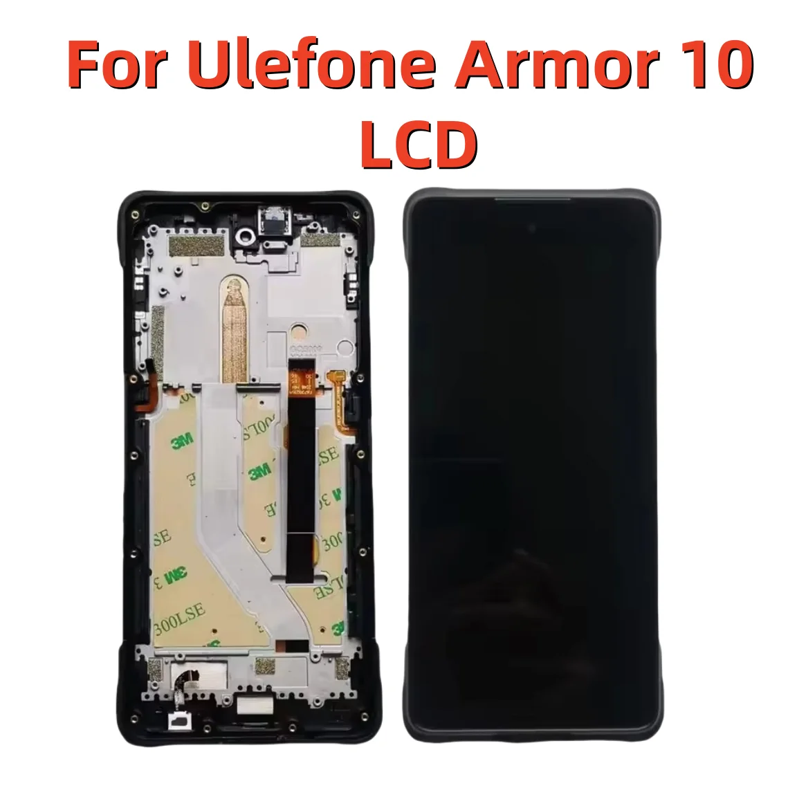 ulefone-鎧-10-lcd-アセンブリディスプレイフレーム-タッチスクリーンパネルデジタイザ修理部品マイクボリューム-fpc