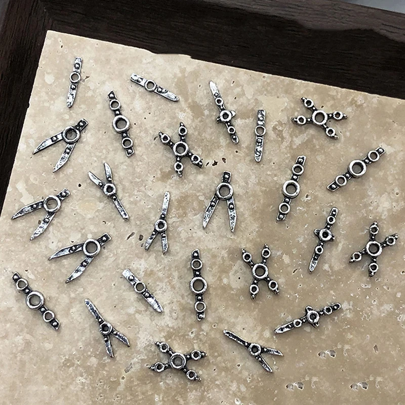Breloques en métal lourd de style Punk pour Nail Art, accessoires en alliage pour décoration d'ongles rétro, fournitures de manucure, 10 pièces
