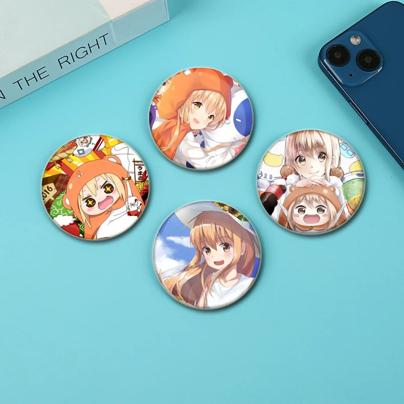 58mm Himouto Doma Umaru Anime Brooches Cartoon Cute Badge Handmade Enamel Pins for Clothes Backpack Hat Jewelry Accessories Gift