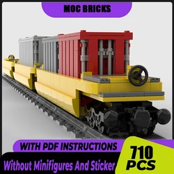 Railway Series Moc Building Bricks TTX Well Train Containers Model Technology Modular Blocks Construstion DIY Assembly Toy Gifts