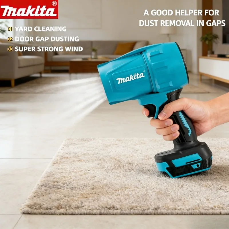 

Бесщеточный турбовентилятор Makita 30000 об/мин высокой мощности для аккумулятора 18В, инструмент для сдувания снега, листьев и пыли, электрический ручной струйный вентилятор
