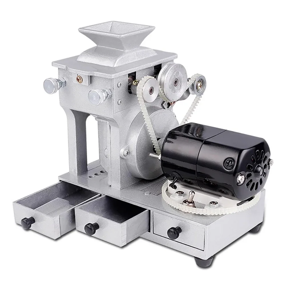 AC 220V Electric Rice Husker Lab Testing Machine, Paddy Dehuller for Brown Rice Processing, Compact Grain Hulling Equipment