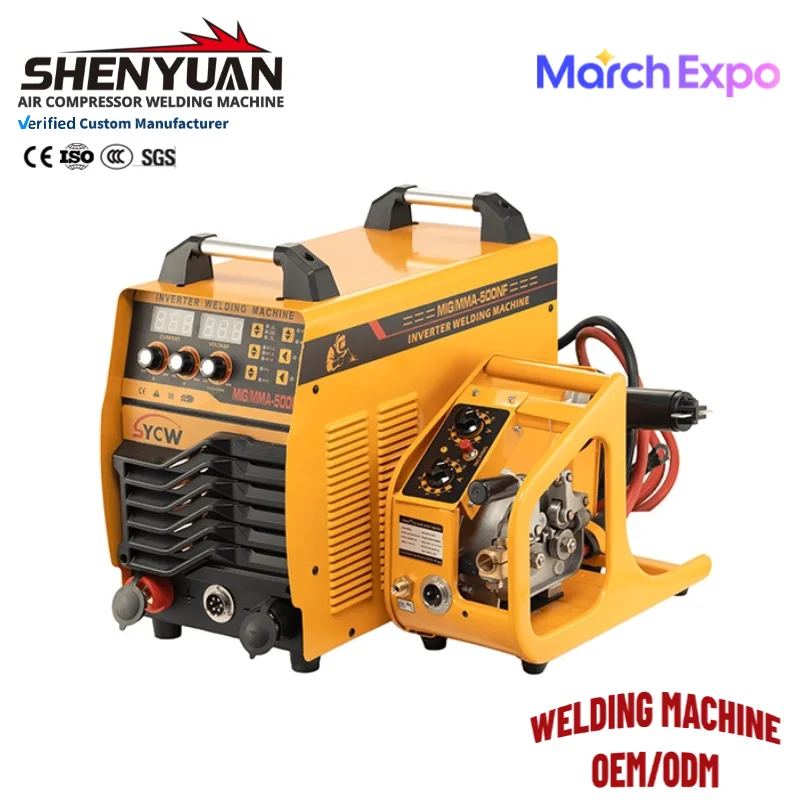 SHENYUAN IGBT INVERTER Gas Protection Welding Machine Portable Welder Manual Metal Arc Welder MIG/MMA-500NF