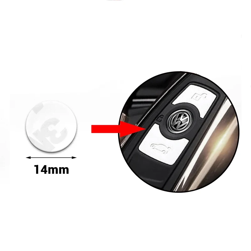 10 pz auto Remote Key Sticker alluminio emblema decorazione decalcomania per Volkswagen GTI VW Polo Golf Passat Tiguan Arteon Touareg Taigo