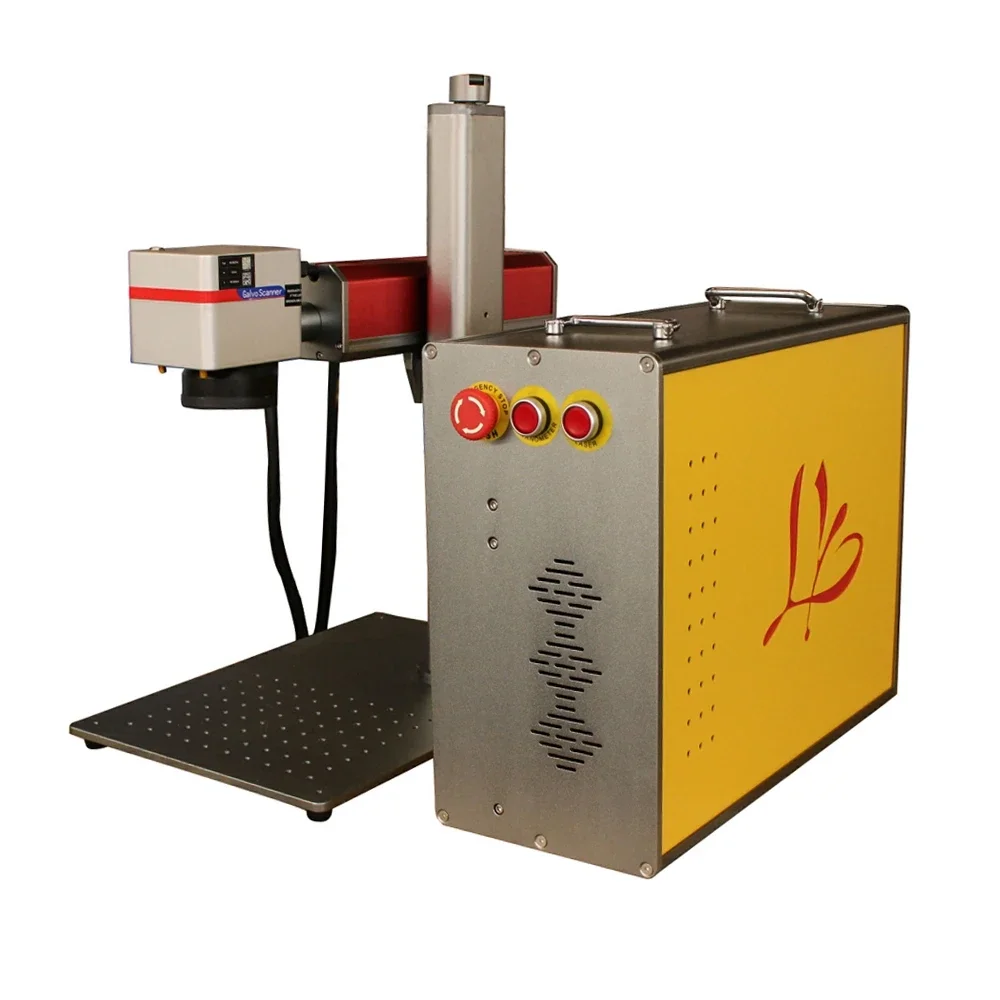 100W Fiber Laser Marking Machine Desktop/Split JPT Mopa Metal Jewelry Engraver Cutter Separate Cutting Tool Rotary Axis Optional