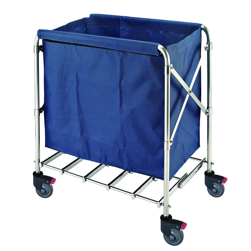 

Southern stainless steel square folding linen cart, dirty clothes cleaning truck