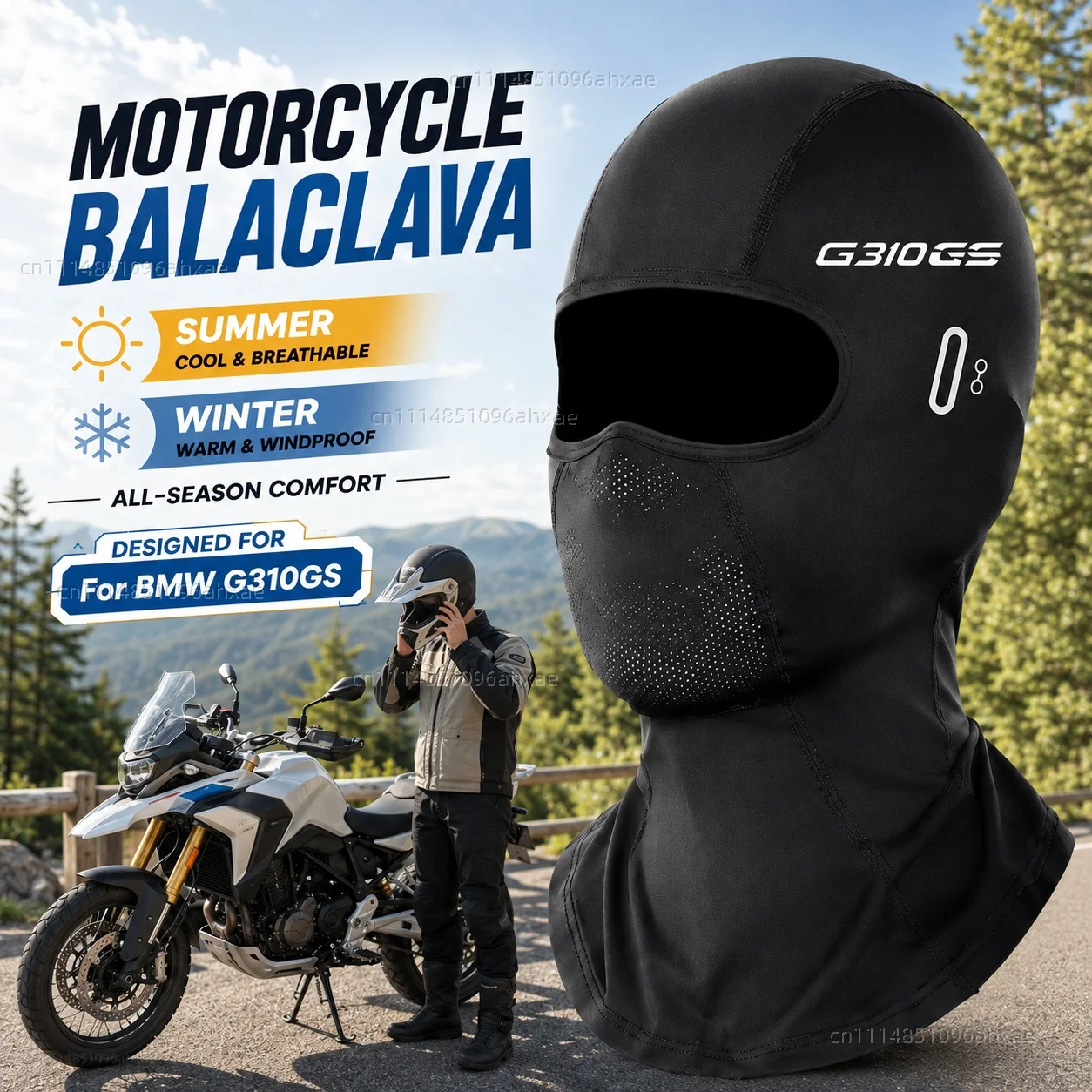 For BMW G310GS G 310GS G 310 GS 2017-2021 Motorcycle Balaclava Summer Glasses Face Breathable Hole Winter Warm breathable