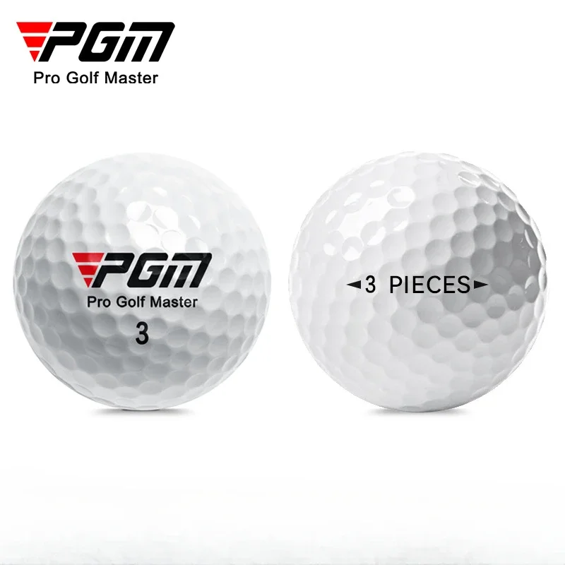 PGM Three-layer Game Ball with LOGO Weight 44g White Golf Ball Hardness 80 Q002