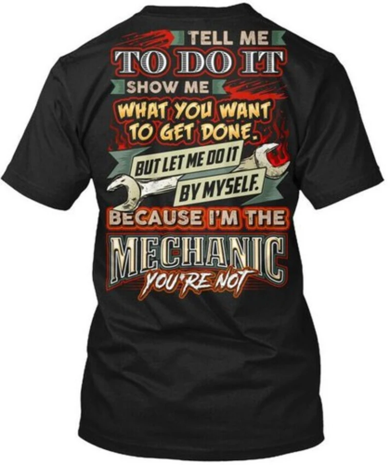 مضحك ميكانيكي تي شيرت صنع في الولايات المتحدة الأمريكية S-3XLXL تي شيرت الرجال الشارع الأمريكي الرياضة الهيب هوب قصيرة الأكمام جولة الرقبة #2