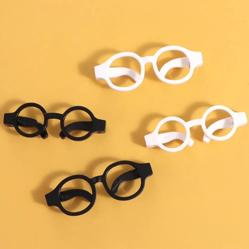 

Fashion Black Frame OB11 Doll Round Glasses Miniature Round Frame Doll Round Glasses Round Plastic Doll Mini Glasses Gift