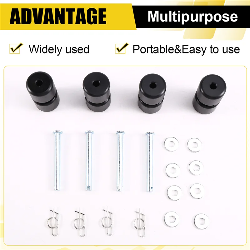 

GL1 GMNR925 Ролик двери прицепа Комплект роликовых деталей подъема прицепа Подходит для подъема двухстороннего хвостового подъемника прицепа Черный