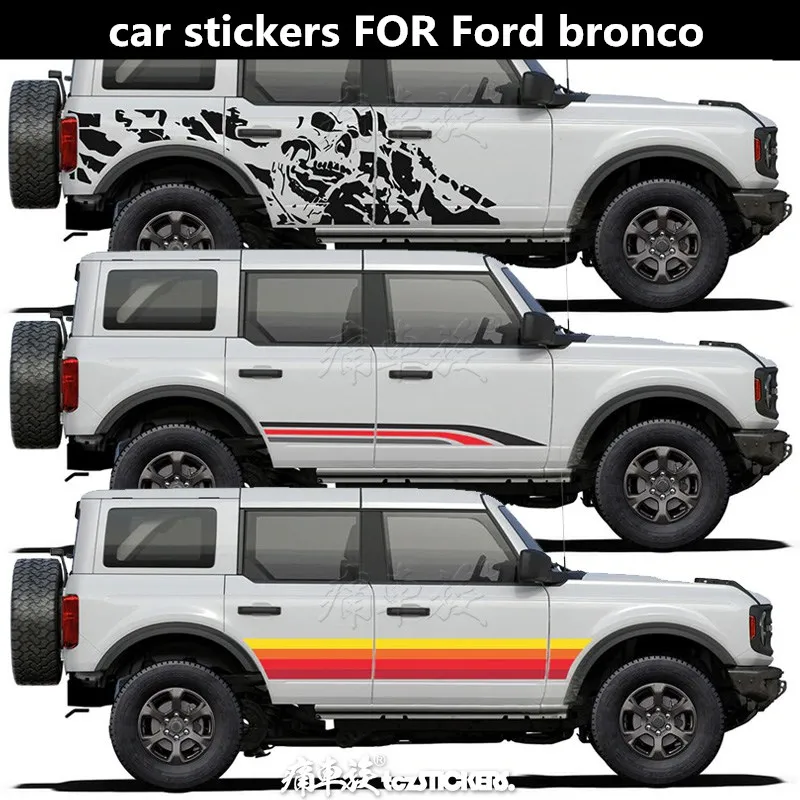 

New car stickers FOR Ford bronco 2022 custom decoration sports decals film on both sides of the body