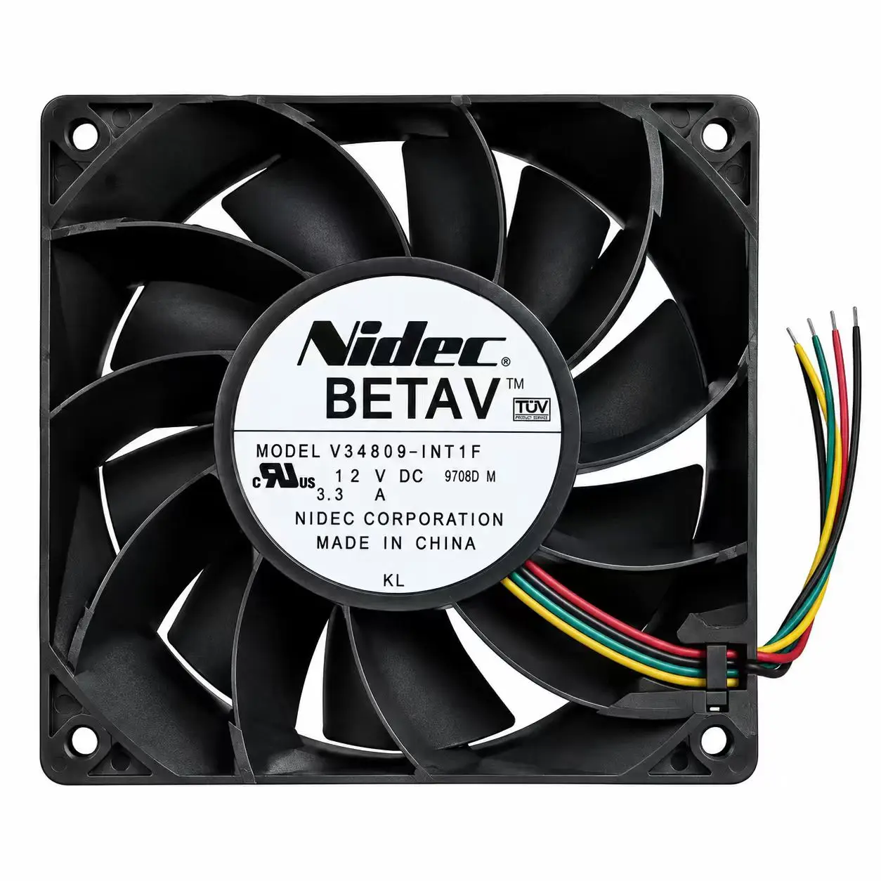 For Nidec Beta V V34809-INT1F DC 12V 3.3A 9238 92x92x38mm 4-Pin PWM Dual Ball Bearing Violent Server Inverter Case Cooler Fans
