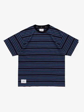 WTAPS Striped T-Shirt Men Women Japanese Streetwear Oversized Crew Neck Short Sleeve Tee Casual Loose Fit Summer Top