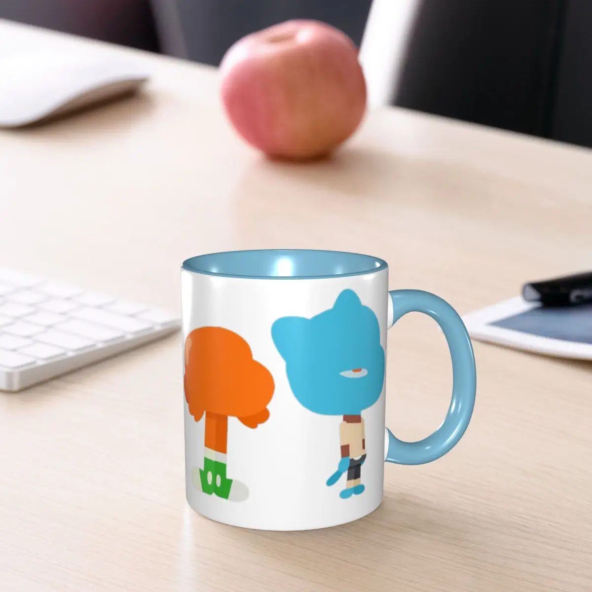 Minimal Gumball And Darwin Mug Funny Ceramic Coffee Cups Tea Mugs Milk Cup Drinkware Gift for Woman Man