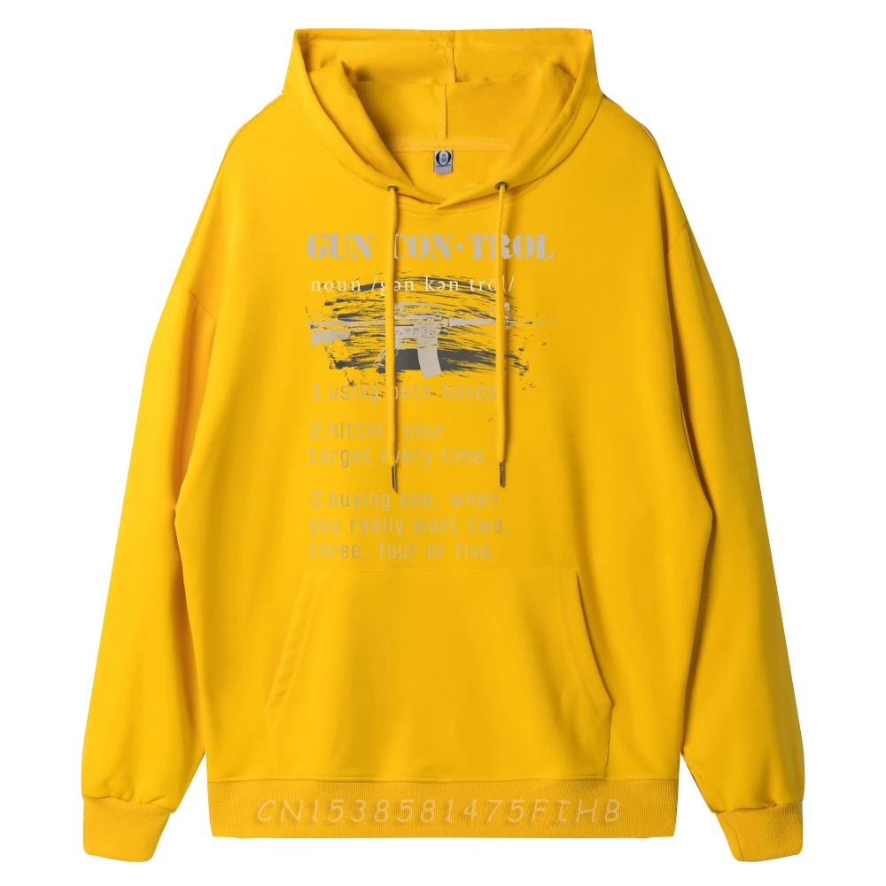 Funny Mens Hoodies 2nd Amendment Funny Gun Control Classic Sweatshrt Long Sleeve Cool Hoodies O-Neck