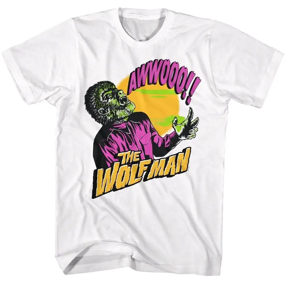 Universal Monsters T Shirt Wolfman Howling Vintage Men's