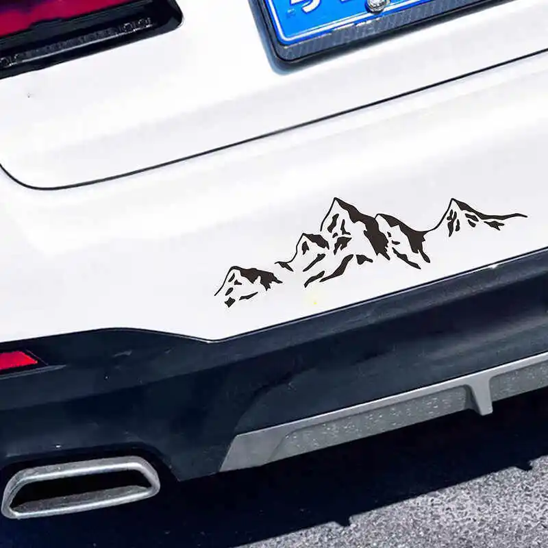 Mountain Snow Peak Car Sticker Outdoor Adventure Vinyl Decal Windshield Bumper Triangle Window Off Road SUV Decoration