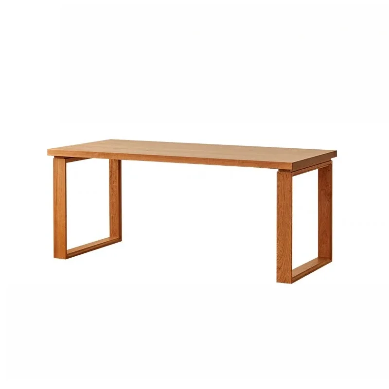 

North American black walnut pure solid wood large board dining table and chairs cherry wood Japanese rectangular desk household