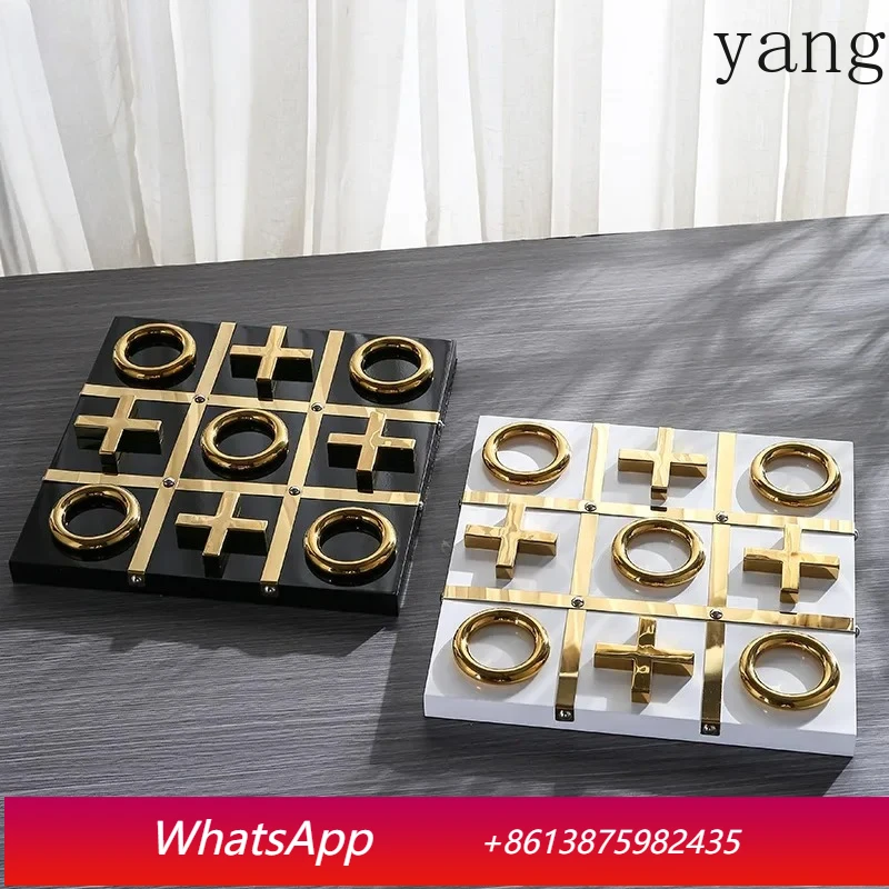 

Creative games wooden chessboard geometric art decorations table decorations