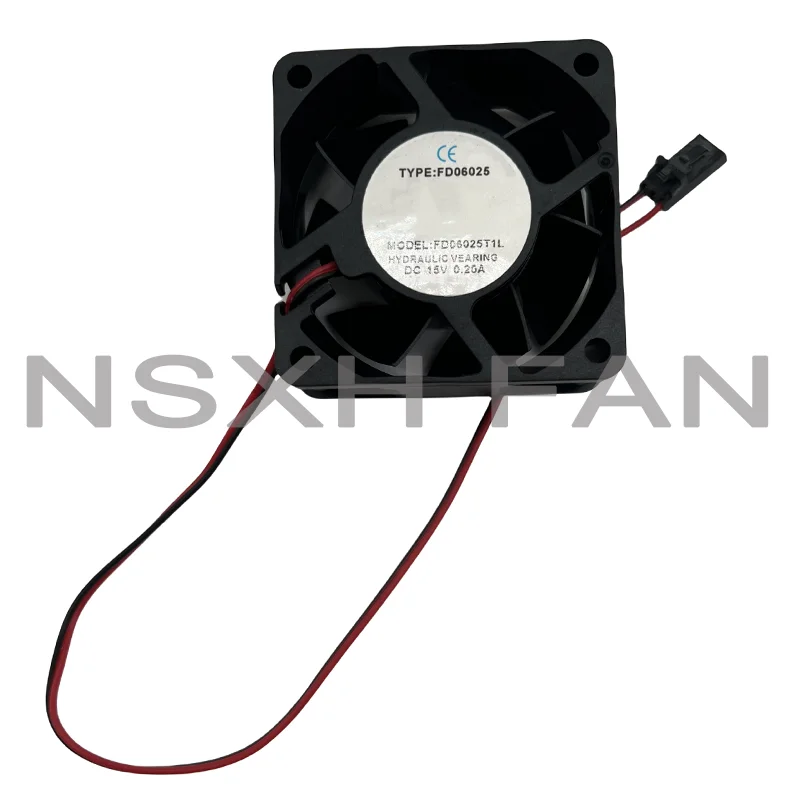 Original New FD06025 15V 0.20A 6CM 2-wire Silent Cooling Fan 60*60*25mm