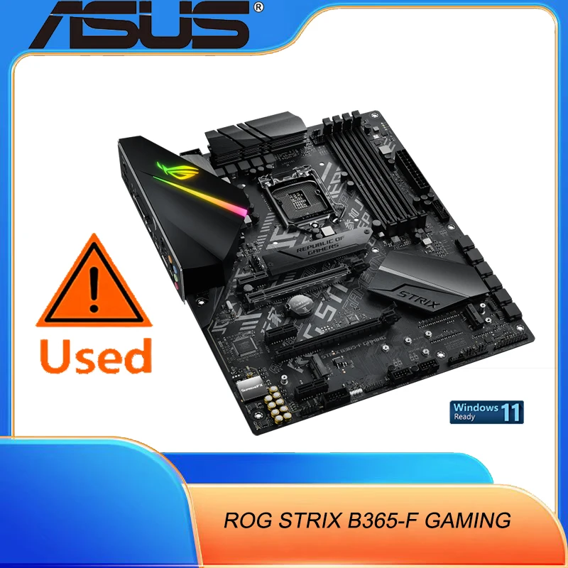 

Used ASUS ROG STRIX B365-F GAMING motherboard with Aura Sync RGB LGA-1151 B365 ATX Gaming Motherboard