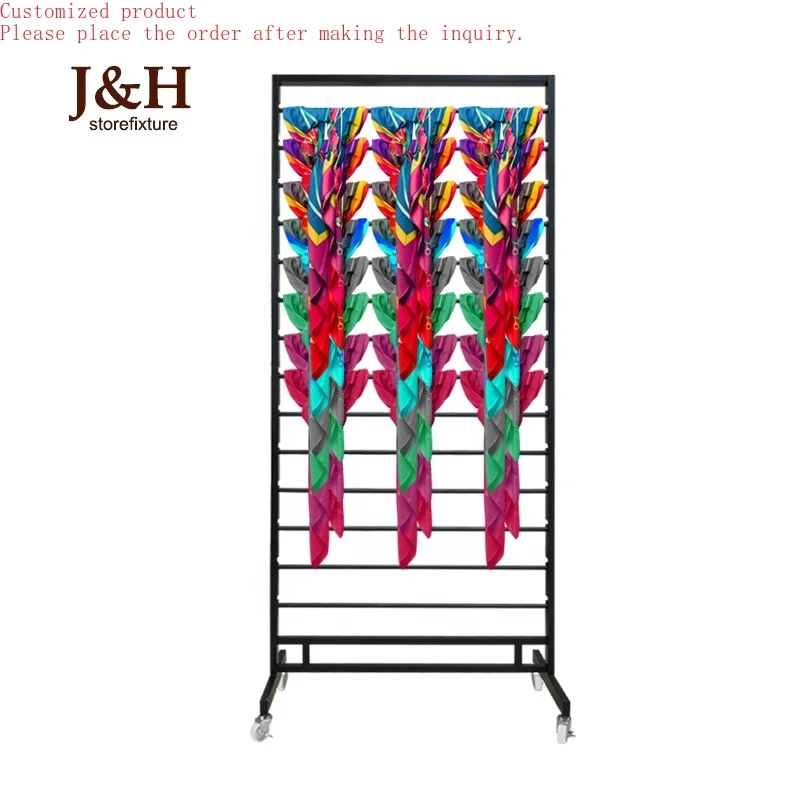 

Custom.Custom .Custom.Metal Hanging Scarf Rack Scarf Display Stand with Hanger