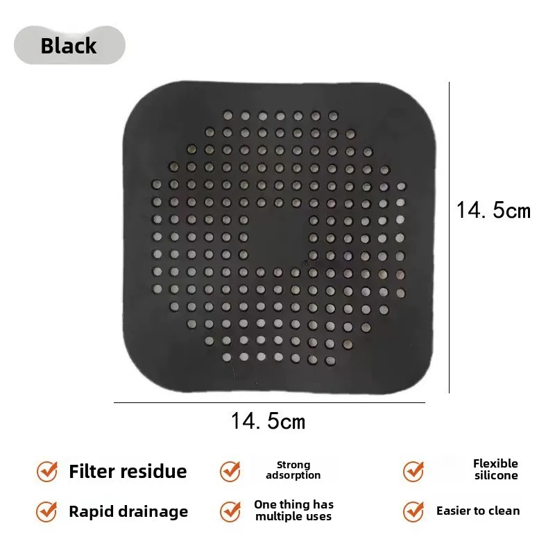Abflussstopfen für Küche und Bad, Silikon-Bodenabflussfilter, Haarfänger für Duschablauf und Waschbecken, Haushaltszubehör – Detail 3