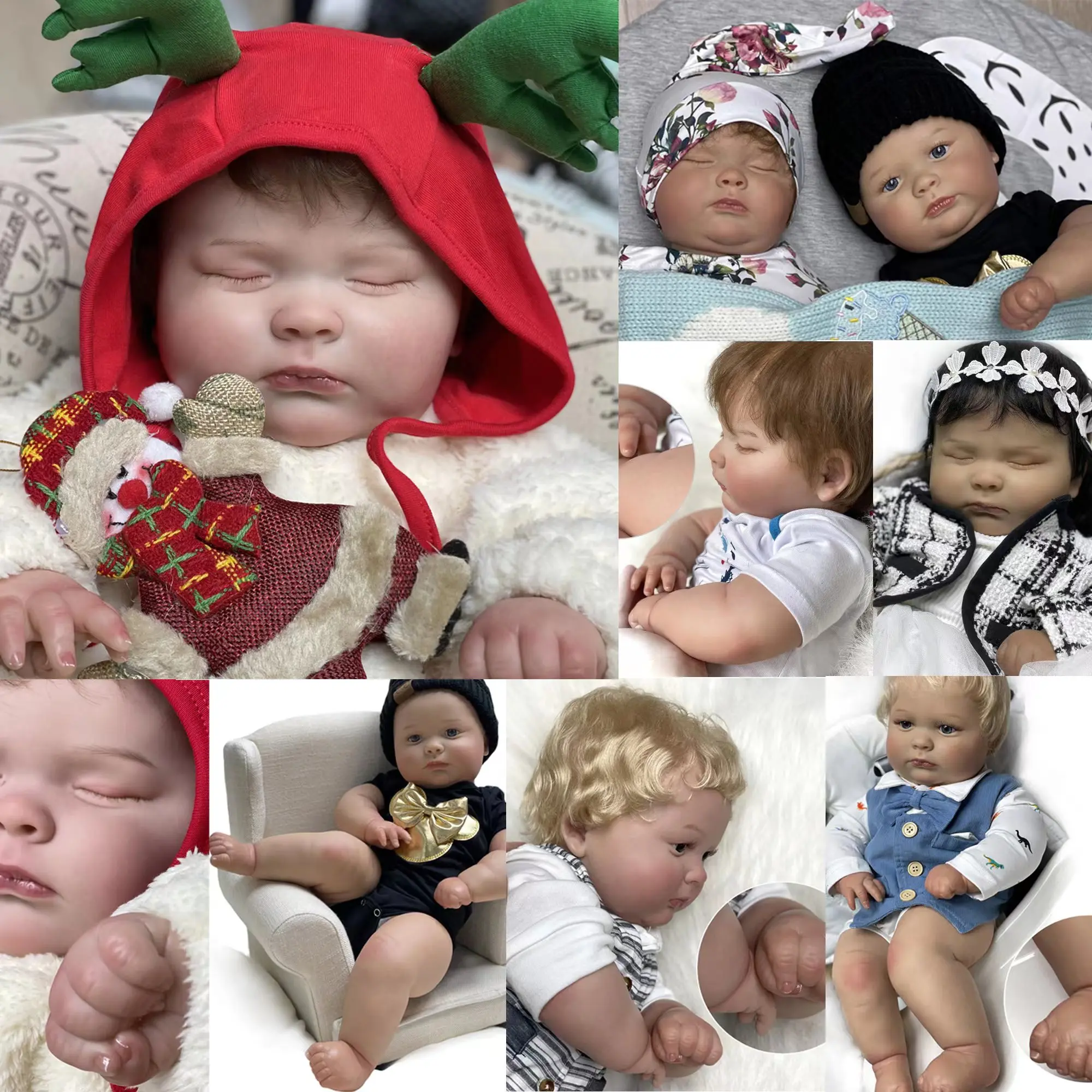 60cm Joseph Reborn Dolls Open Eyes Lifelike Baby Doll For Children's Gift Soft Vinyl Bebe Reborn Boneca Renascida Brinquedo Bebe